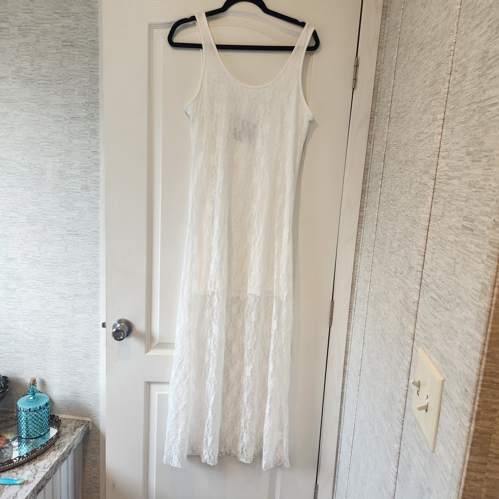 Blakeley Designs Elegant White Lace Maxi Dress Size L/XL BNWT